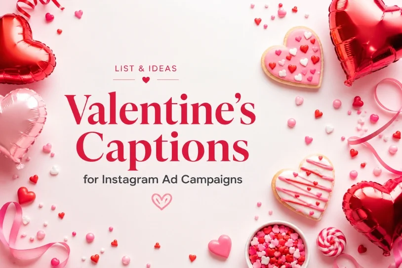 Blog Banner 814X543Pixel List Of Valentines Captions For Instagram Ad Campaign